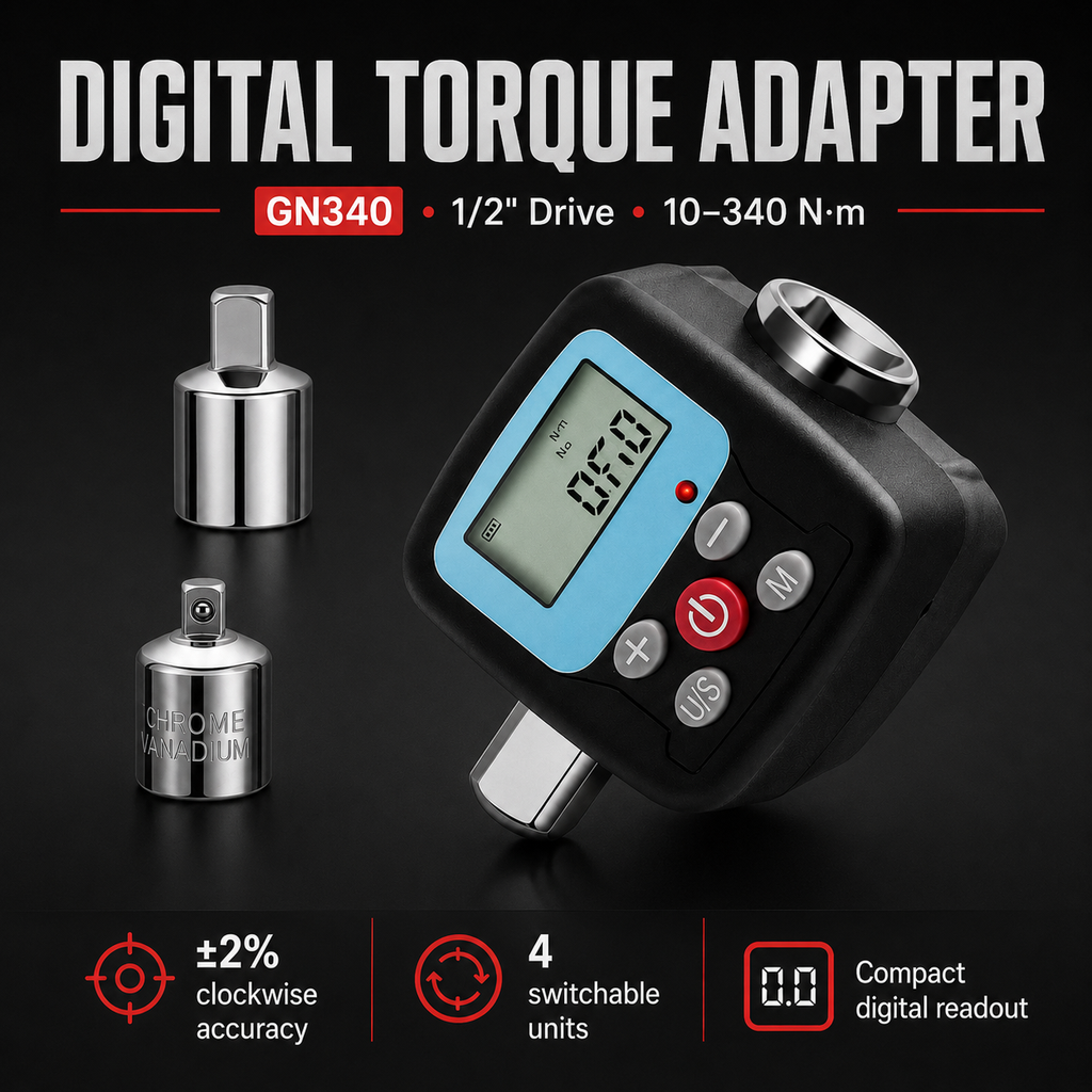 Digital Torque Adapter (1/2") – Professional Electronic Torque Gauge