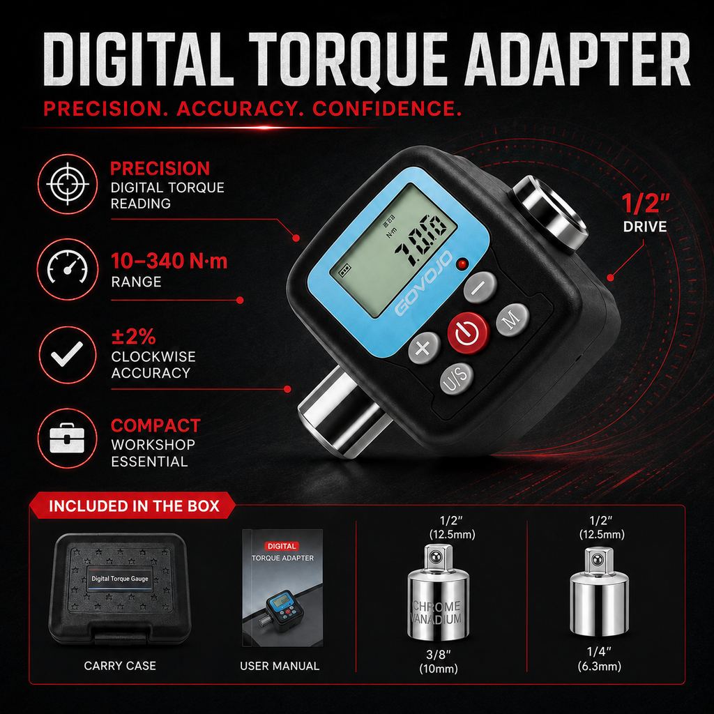 Digital Torque Adapter (1/2") – Professional Electronic Torque Gauge