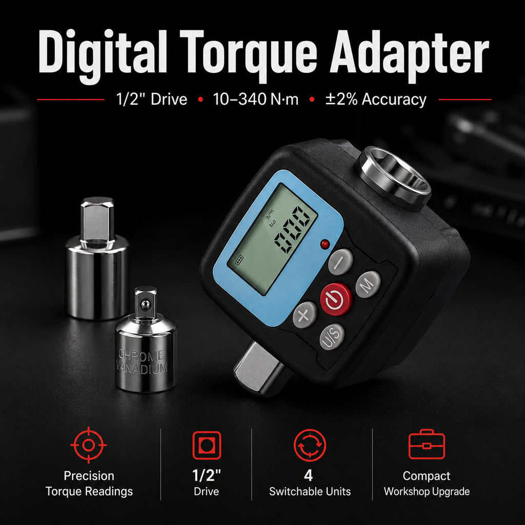 Digital Torque Adapter (1/2") – Professional Electronic Torque Gauge