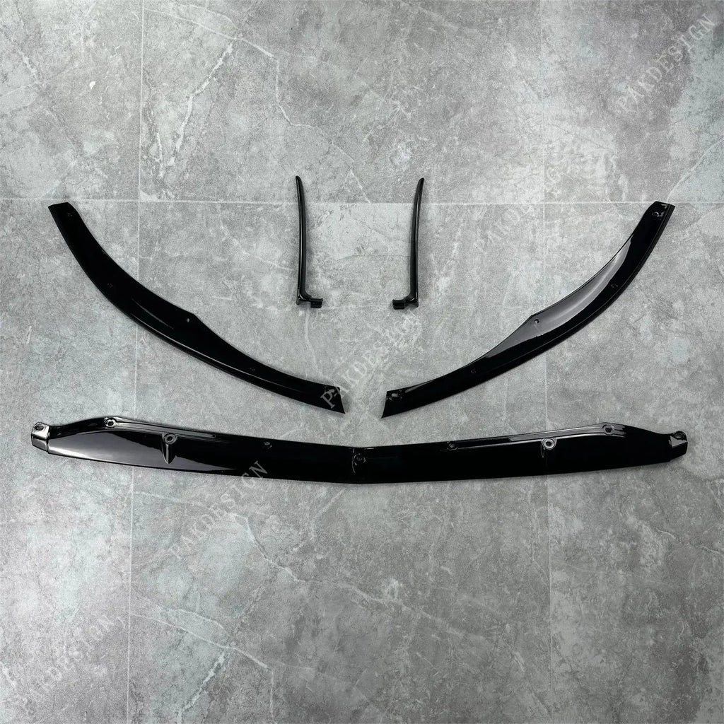 Car Front Bumper Lip Diffuser Spoiler For Mercedes-Benz C-class W205 C205 C63 AMG C63 & AMG S 2015-2022 ABS Body Kits Tuning