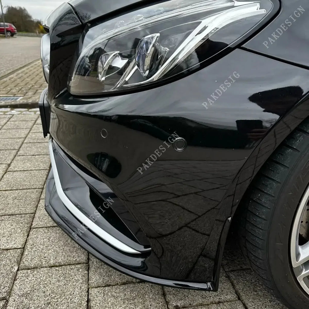 Car Front Bumper Lip Diffuser Spoiler For Mercedes-Benz C-class W205 C205 C63 AMG C63 & AMG S 2015-2022 ABS Body Kits Tuning